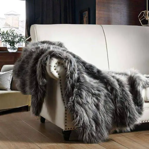 Faux Fur Throws on Chairs