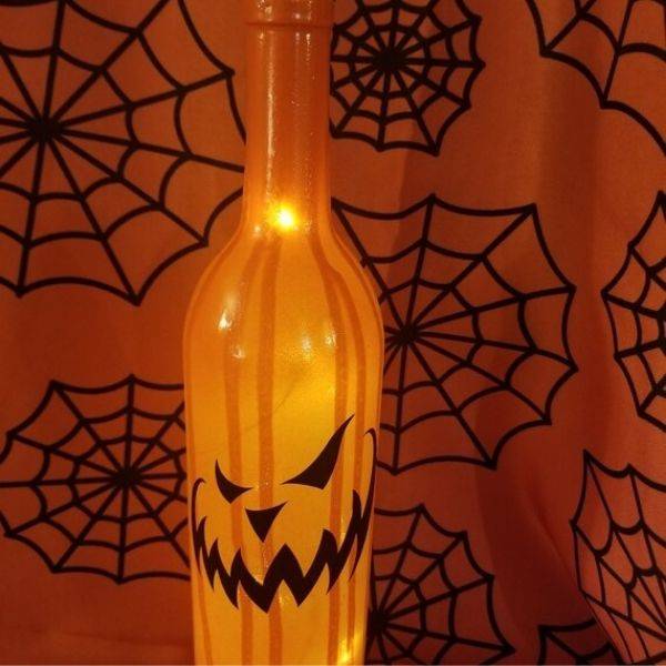  Wine Bottle Jack-o'-Lanterns