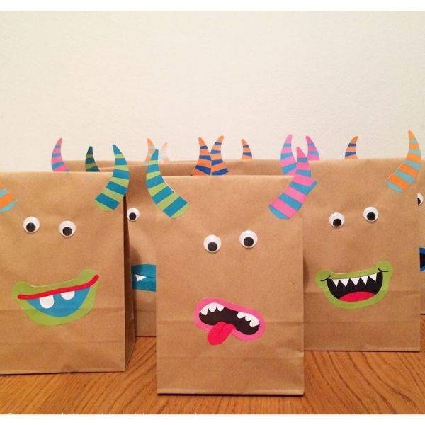 Paper Bag Monster Puppets