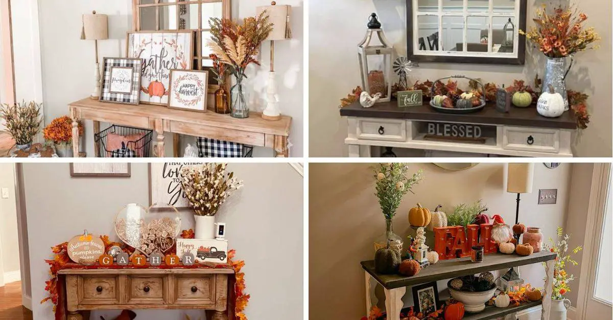 Cozy Fall Entry Table Decor Ideas for a Modern, Farmhouse, or Cottage-Inspired Entryway!