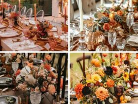 40 Stunning Fall Wedding Tablescapes | Jewel Tones, Simple Decor & Boho Pumpkins for Round & Long Tables