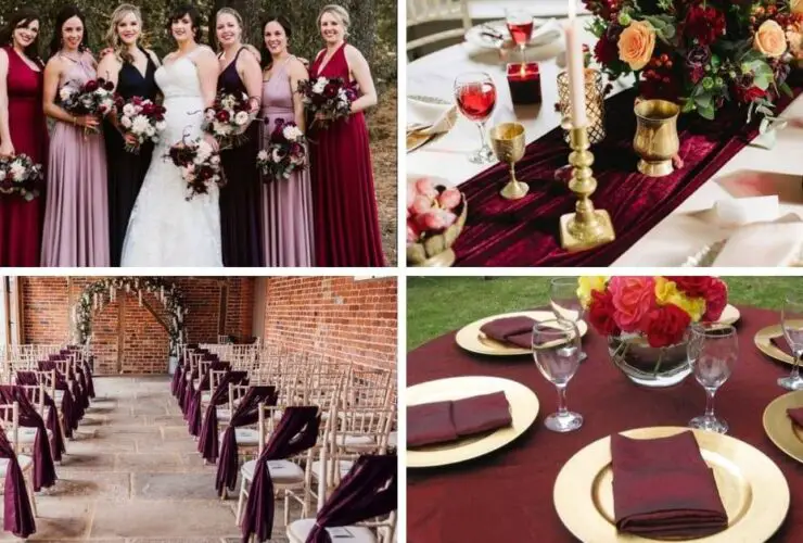 Stunning Fall Wedding Color Schemes with Burgundy