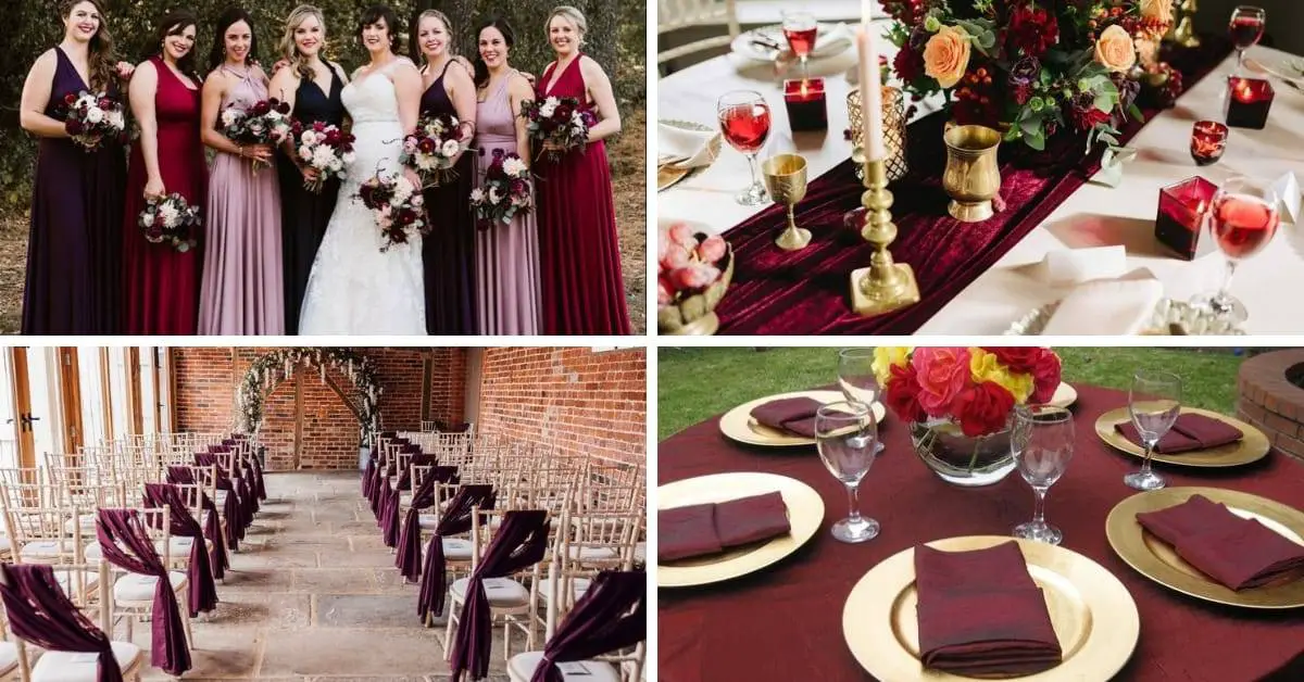 Stunning Fall Wedding Color Schemes with Burgundy