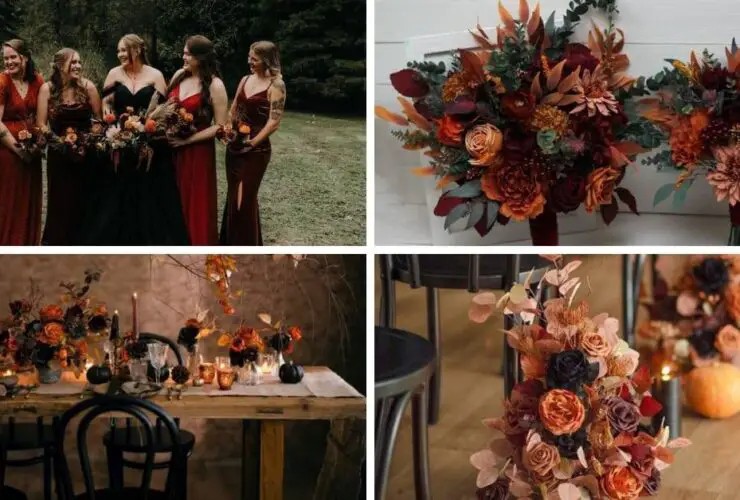 Stunning Fall Wedding Color Schemes with Black