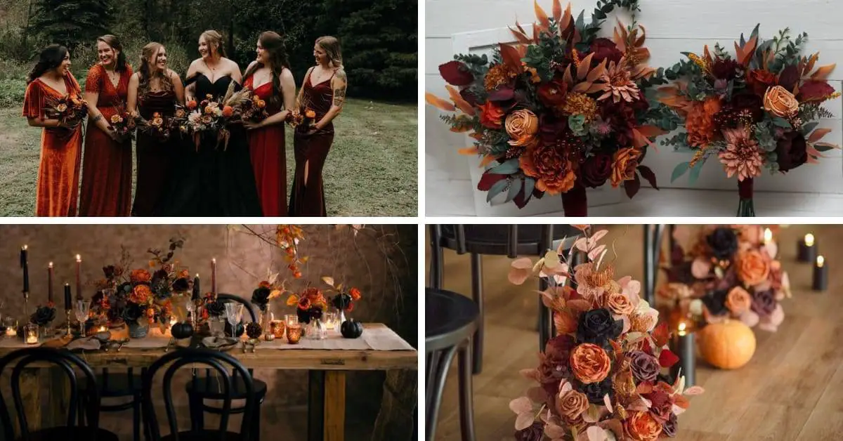 Stunning Fall Wedding Color Schemes with Black